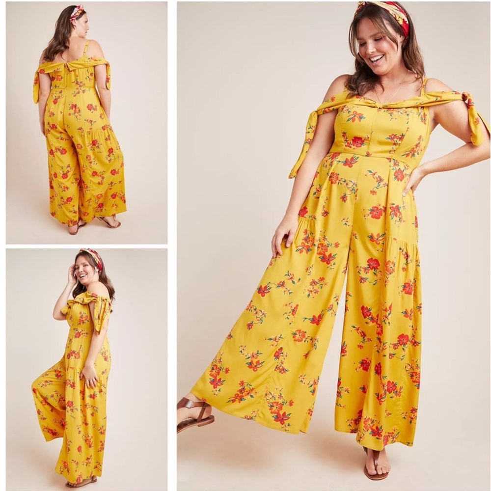 Anthropologie+ Yellow Jumpsuit NEW With Tags - Picture 1 of 7